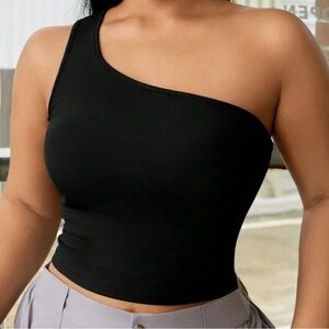 Bozzolo One Shoulder Strap Tank Top